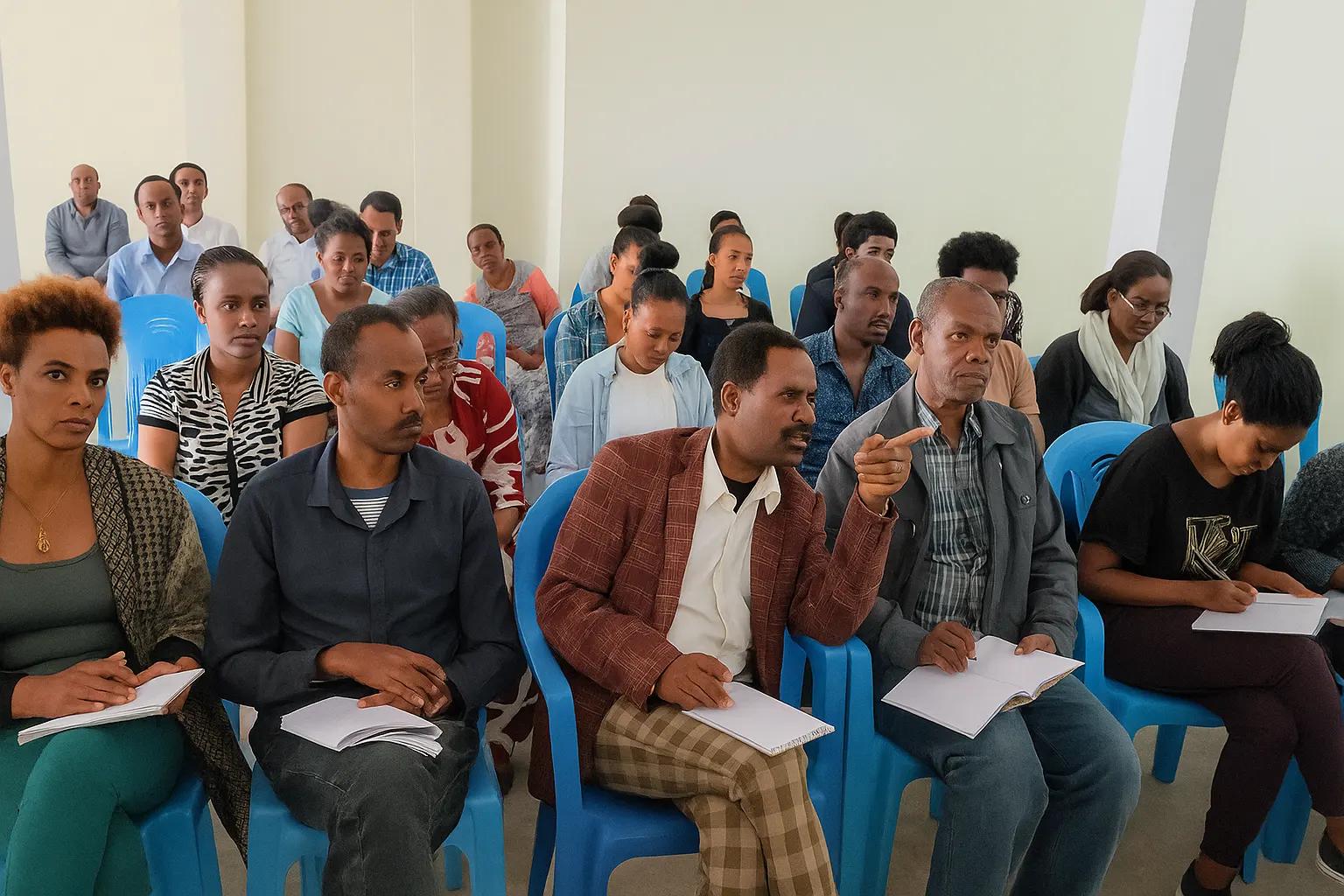 Community members gathered for a ByGrace session in Addis Ababa